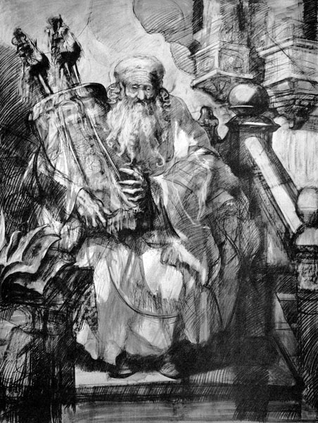 Rabbi with Torah (1955)